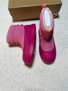 UGG Classic Mini Mod Pink Boots Kids 4 Womens 6 Platform NIB
